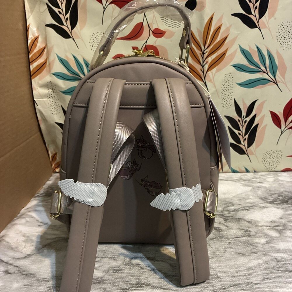 Loungefly Disney Sleeping Beauty & Maleficent Spinning Wheel Mini Backpack WT - Picture 6 of 12